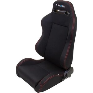 NRG Innovation - RSC-200L/R - Seat Type-R  Reclinable Black Cloth w/Red Stitch