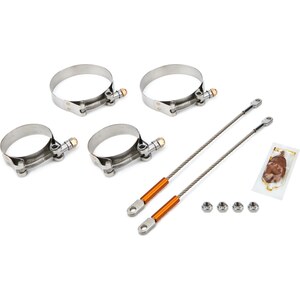 Drag Race Solutions - 0010-2250-3500 - 10in Premium Tether Set 2.250 Pri/3.500 Clamp