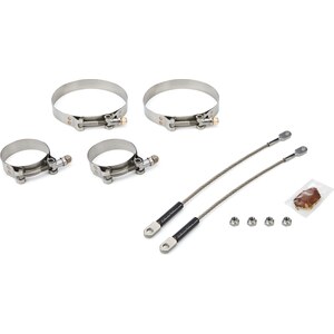 Drag Race Solutions - 0010-2375-4500 - 10in Premium Tether Set 2.375 Pri/4.500 Clamp