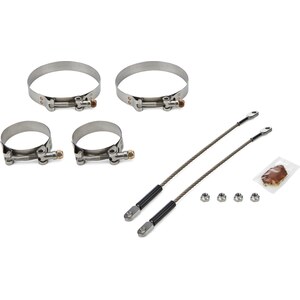 Drag Race Solutions - 0010-2500-4500 - 10in Premium Tether Set 2.500 Pri/4.500 Clamp