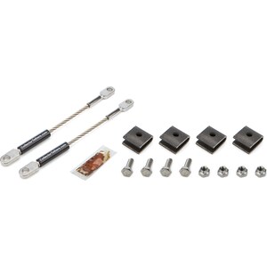 Drag Race Solutions - 4040-WMS-BLK - Mild Stl Weld On Tether Kit Collector Tethers