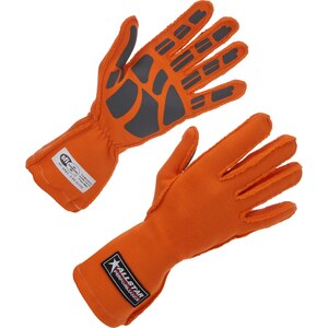 Allstar Performance - ALL916041 - Driving Gloves SFI 3.3/5 Outseam D/L SM Orange