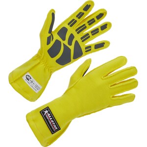 Allstar Performance - ALL916092 - Driving Gloves SFI 3.3/5 Outseam D/L MD Yellow