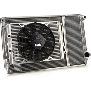 Fluidyne Performance - MGM.SLM.CLOSED - Radiator Dbl 29x18 W/Oil Cooler Fan w/o Fill