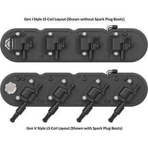Holley - 241-172 - 2-Piece Cast Alm GM LS Valve Cover Set - Black