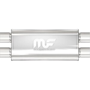 Magnaflow - 12469 - Dual 3 in Inlets - Dual 3 in Outlets - 18 x 8 x 5 in Oval Body - 24 in Long