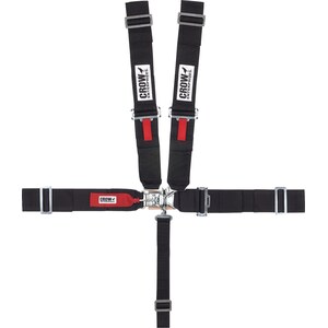 Crow Enterprizes - 20054 - 5-Pt Harness Small Latch Black Pull Down LS Only