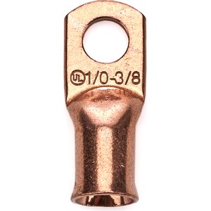 Mechman Alternators - CR1038 - 1/0 Gauge Copper Cable End 3/8in Hole 4 Pack
