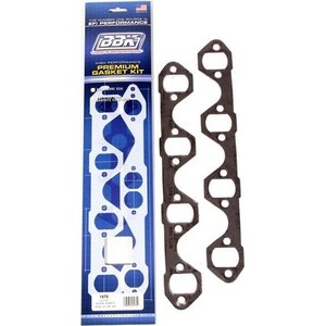 BBK Performance - 1575 - Header Gasket Set - SBF 302/351W 1-5/8 - 1.625 x 1.500 in Rectangle Port - Carbon - Small Block Ford