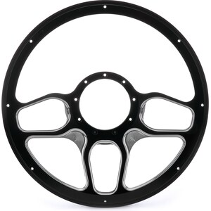 Billet Specialties - BC30102 - Steering Wheel 1/2 Wrap 14in Win Lite Black