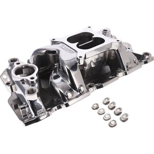 Top Street Performance - 82025 - 57-95 SBC Air Gap Intake Polished Dual Plane