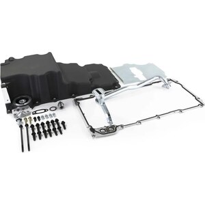Top Street Performance - 81073BK - LS Low Profile Retrofit Black Oil Pan