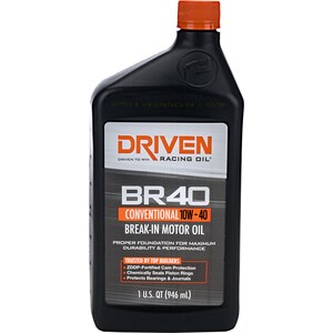 Driven Racing Oil - 03706 - BR40 10w40 Petroleum Oil 1 Qt. Break In Oil