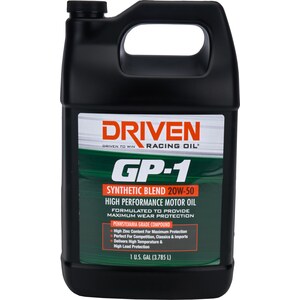 Driven Racing Oil - 19508 - GP-1 Synthetic Blend 20w50  1 Gallon Jug