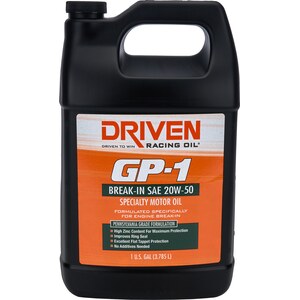 Driven Racing Oil - 19556 - GP-1 Conventional Break- In Oil 20w50 1 Gallon