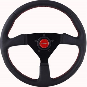 Grant - 625 - Steering Wheel 13.75in Wrapped w/Red
