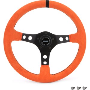 Grant - 8519 - Ultrasuede Steering Wheel Race Orange