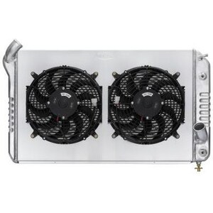 Cold Case Radiators - CHV714A-1K - 69-72 Corvette Radiator w/ 12in Dual Fan Kit 31.75in