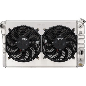 Cold Case Radiators - CHV719AK - 84-90 Corvette Radiator w/ Dual 12in Fan Kit 29in