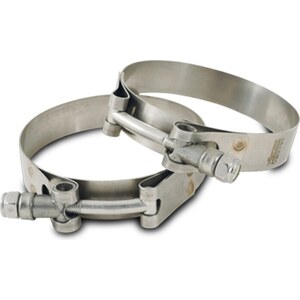 Vibrant Performance - 27807 - Stainless T-Bolt Clamps Pair 2.630 to 2.870