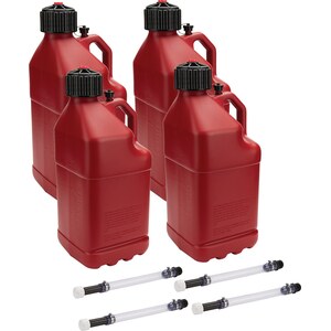 Allstar Performance - ALL40121-4 - Utility Jug 5 Gal w/ Filler Hose Red 4pk
