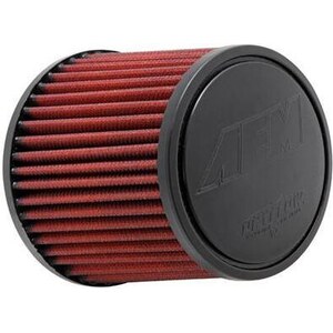 AEM - AEM-21-2011DK - Air Filter Element - Dryflow - Clamp-On - Conical - 5.5 in Base Outside Diameter - 4.75 in Top Outside Diameter - 5 in Tall - 2.5 in Flange - Reusable Cotton - Red - Universal