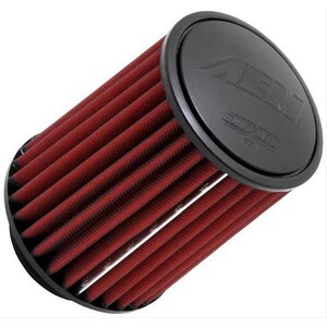AEM - AEM-21-2147DK - Air Filter Element - Dryflow - Clamp-On - Conical - 6 in Base - 5-1/4 in Top Diameter - 7 in Tall - 3-1/2 in Flange - Synthetic - Red - Universal