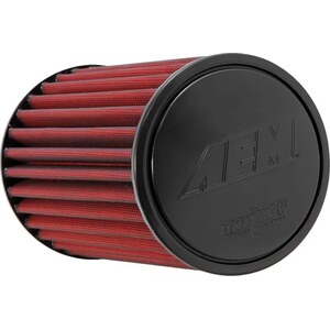 AEM - AEM-21-2029DK - Air Filter Element - DryFlow - Clamp-On - Conical - 6 in Base - 5-1/8 in Top Diameter - 9-1/8 in Tall - 2-3/4 in Flange - Synthetic - Red - Universal