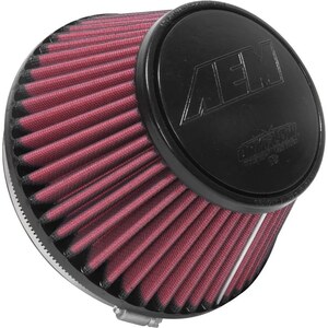 AEM - AEM-21-2093DK - Air Filter Element - Clamp-On - Conical - 7.375 in Base - 4.781 in Top Diameter - 4 in Tall - 6 in Flange - Synthetic - Red - Universal