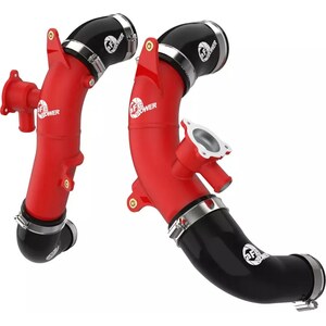 AFE Power - 46-20558-R - Intercooler Pipe - Aluminum - Red Powder Coat - Turbocharger to Intercooler - Toyota V6 - Toyota Land Cruiser 2022-25