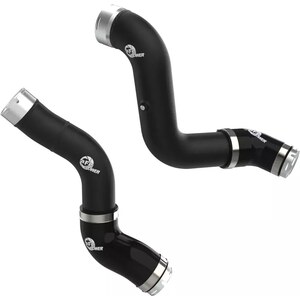 AFE Power - 46-20744-B - Intercooler Pipe - Aluminum - Black Powder Coat - Turbocharger to Intercooler - GM TurboMax - GM Midsize Truck 2023-25