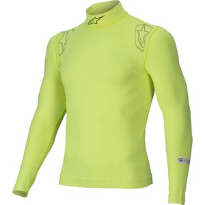 Alpinestars USA - 4750325-55-M/L - Underwear Top ZX EVO V3 Flu Ylw Med/Lrg Long Slv