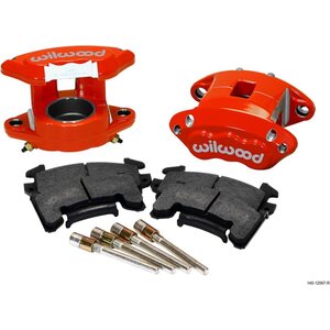 Wilwood - 140-12097-R - Front Caliper Kit D154 / Metric GM Red w/Pads