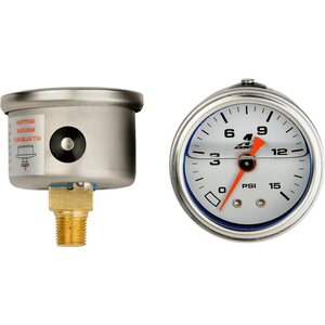 Aeromotive - 15632 - Fuel Pressure Gauge - 1.5in 0-15psi