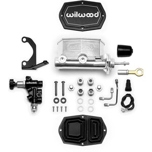 Wilwood - 261-15522-P - Master Cyl Tandem w/ Prop Valve Mustang 7/8in