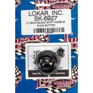 Lokar - SK-6927 - 2in Shift Knob Deco Black w/Button