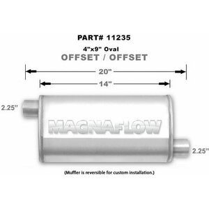 Magnaflow - 11235 - Stainless Muffler 2.25in. Offset In/Out