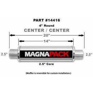 Magnaflow - 14416 - Stainless Bullet Muffler 2.5in In/Out