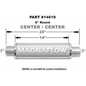 Magnaflow - 14619 - Stainless Bullet Muffler 3in In/Out