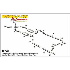 Magnaflow - 16792 - 55-57 Chevy Bel Air Crossmember Back Exhaust