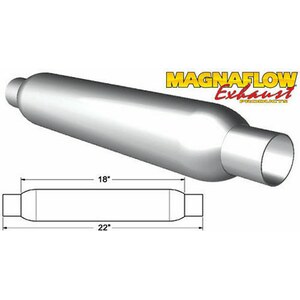 Magnaflow - 18124 - Glass Pack Muffler 2in Aluminized Small