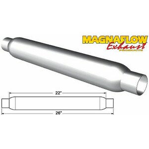 Magnaflow - 18134 - Glass Pack Muffler 2in Aluminized Medium