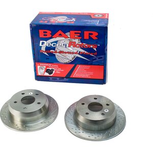 Baer Brakes - 05119-020 - Brake Rotor - Sport - Rear - Directional / Drilled / Slotted - 12.00 in OD - Iron - Zinc Plated - Jeep Grand Cherokee 1999-2004