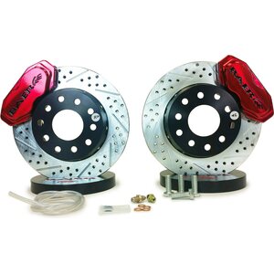 Baer Brakes - 4261428FR - Brake System - SS4 Plus - Front - 4 Piston Caliper - 11.62 in Drilled / Slotted - 2 Piece Rotor - Aluminum - Black / Red - Ford Mustang 2015-18