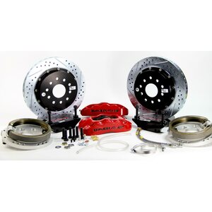 Baer Brakes - 4262152R - Brake System 14 Inch Rear Pro+ w/Park Brake Red Ford 9 Inch 5 on 4.5 Torino Bearing BAER Brakes