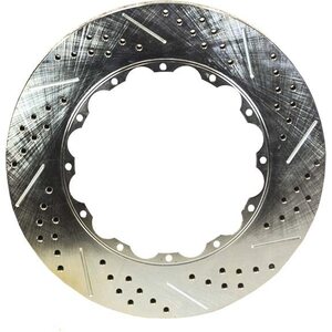 Baer Brakes - 6910264 - Brake Rotor - Extreme Plus - Driver Side - Directional / Drilled / Slotted - 14.000 in OD x 1.250 in Thick - 2 Piece - Iron - Natural