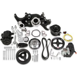 Holley - 20-185BK - LS Mid-Mount Complete Engine Accessory System