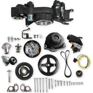 Holley - 20-186BK - Mid Mount Accesory Sys. GM LS Engine - Black