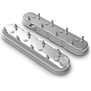 Holley - 241-111 - GM LS Tall Valve Cover Set - Polished