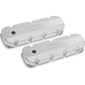 Holley - 241-280 - BBC Billet Rail Fab. Alm Valve Covers w/.125 Hole